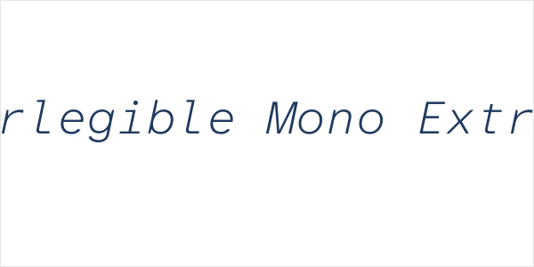 Atkinson Hyperlegible Mono ExtraLight Italic Logo
