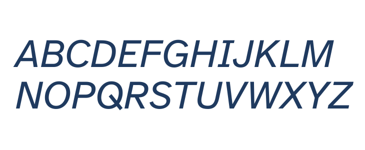 Atkinson Hyperlegible Next Italic Uppercase