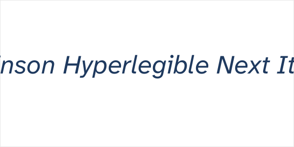 Atkinson Hyperlegible Next Italic Logo