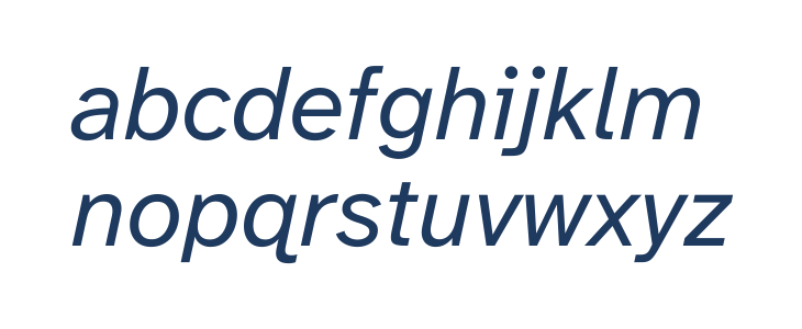 Atkinson Hyperlegible Next Italic Lowercase
