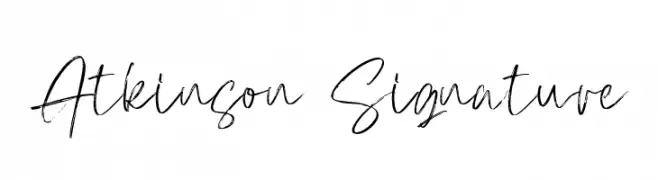 Atkinson Signature  Frei Schriftart Herunterladen