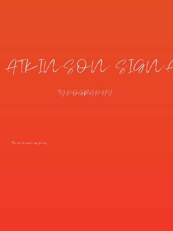 Atkinson Signature Poster