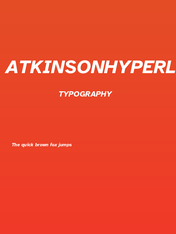 AtkinsonHyperlegible-BoldItalic Poster