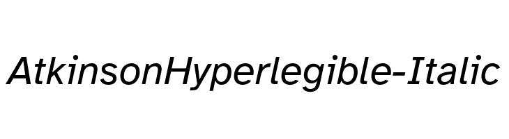AtkinsonHyperlegible-Italic  नि: शुल्क फ़ॉन्ट्स डाउनलोड
