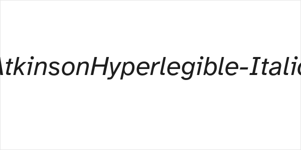 AtkinsonHyperlegible-Italic Logo