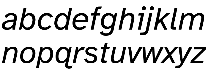 AtkinsonHyperlegible-Italic Font LOWERCASE