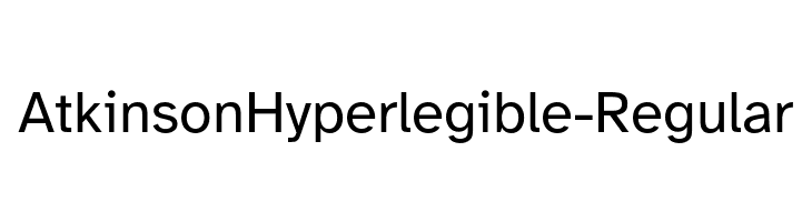 AtkinsonHyperlegible-Regular  免费字体下载