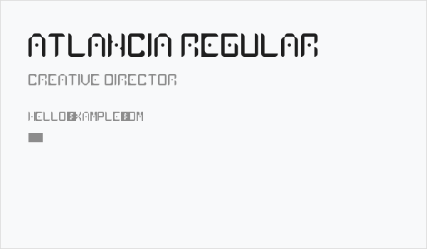 Atlancia Regular Business Card