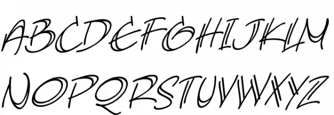 AtlandSketches BB Italic Шрифта ВЕРХНИЙ