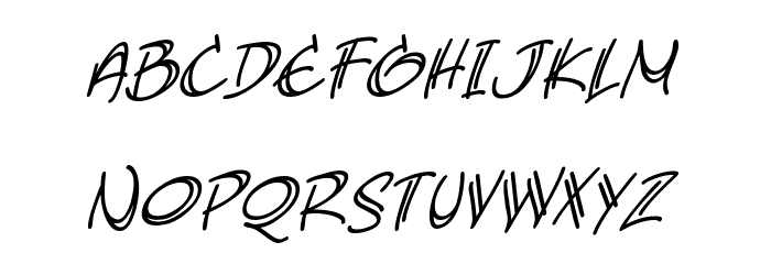 AtlandSketches BB Italic Font LOWERCASE
