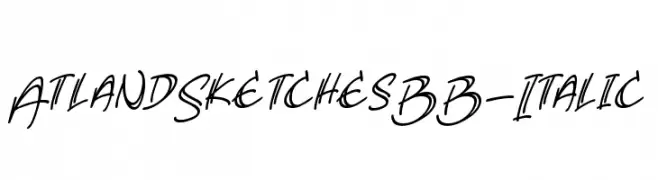 AtlandSketchesBB-Italic  Скачать бесплатные шрифты