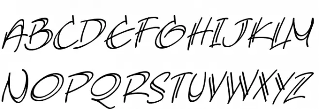 AtlandSketchesBB-Italic Caratteri MAIUSCOLE