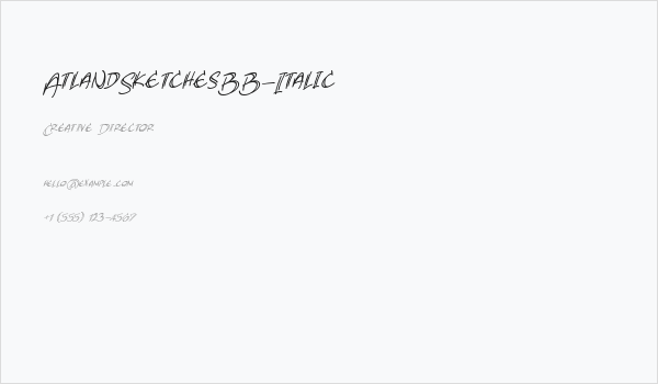 AtlandSketchesBB-Italic Business Card