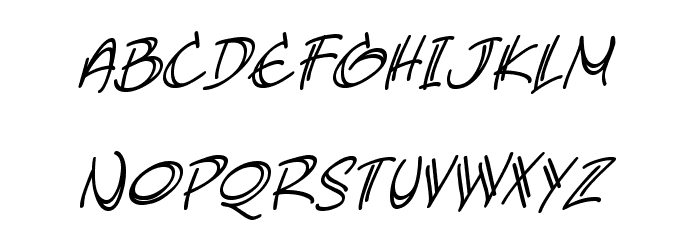 AtlandSketchesBB-Italic Font LOWERCASE
