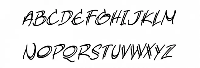AtlandSketchesBB-Italic Caratteri MINUSCOLO