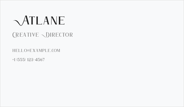 Atlane Business Card