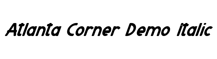 Atlanta Corner Demo Italic  Скачать бесплатные шрифты