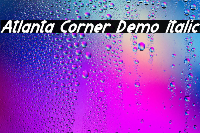 Atlanta Corner Demo Italic Example 1