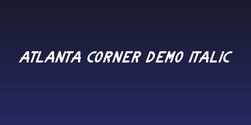 Atlanta Corner Demo Italic Social Header
