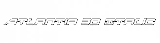 Atlantia 3D Italic  font caratteri gratis