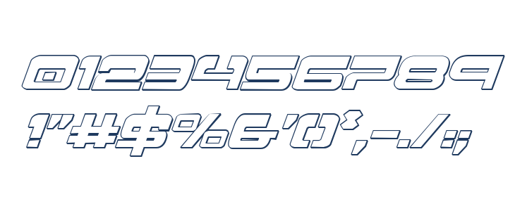 Atlantia 3D Italic Other Characters