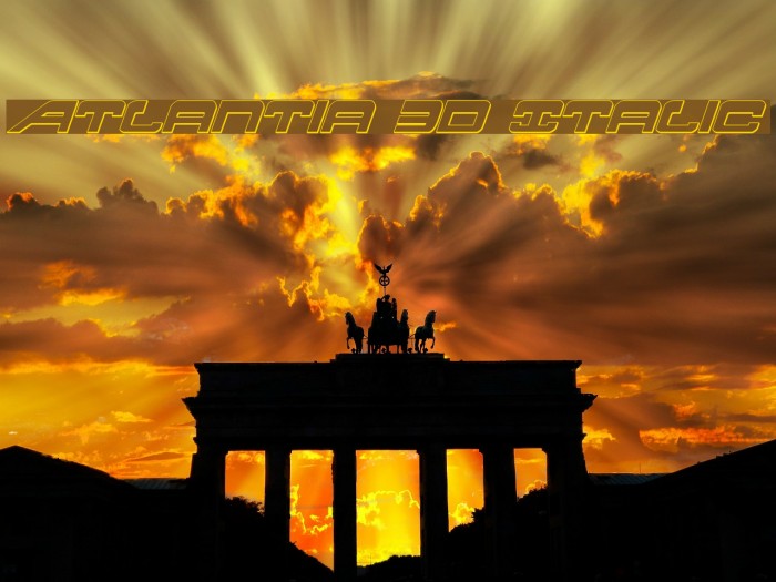 Atlantia 3D Italic Example 1