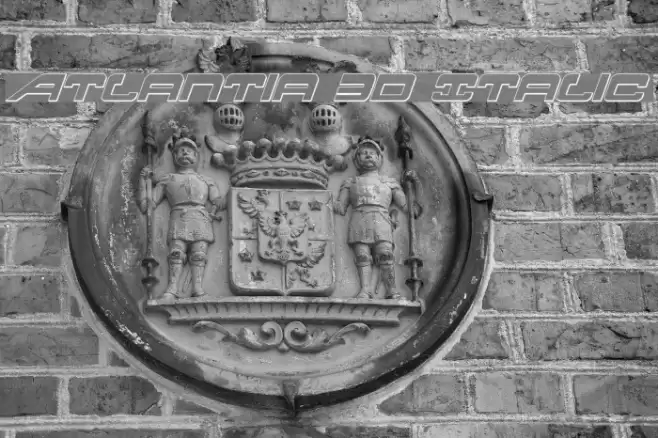 Atlantia 3D Italic Font examples