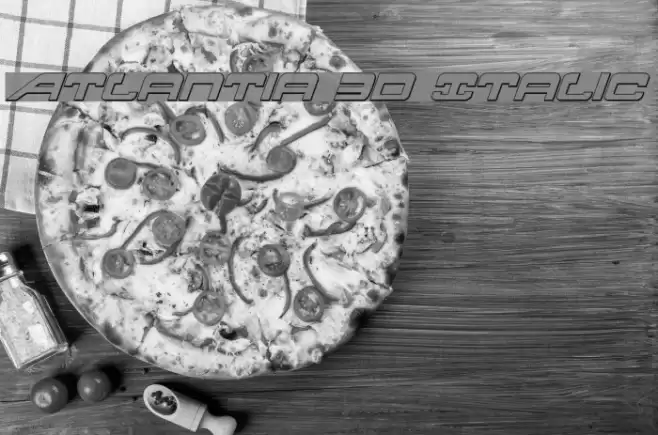 Atlantia 3D Italic Font examples