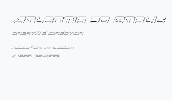 Atlantia 3D Italic Business Card