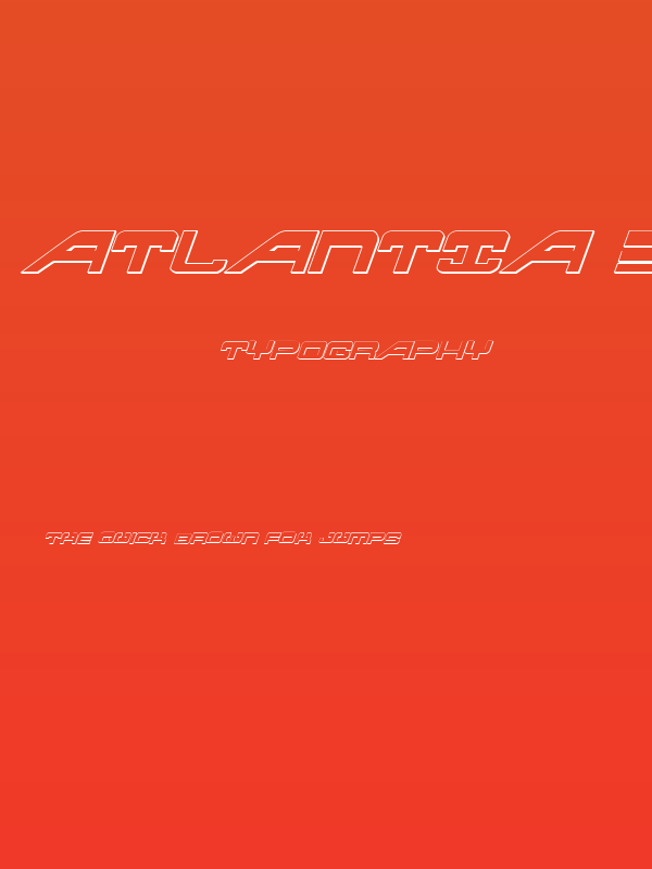 Atlantia 3D Italic Poster