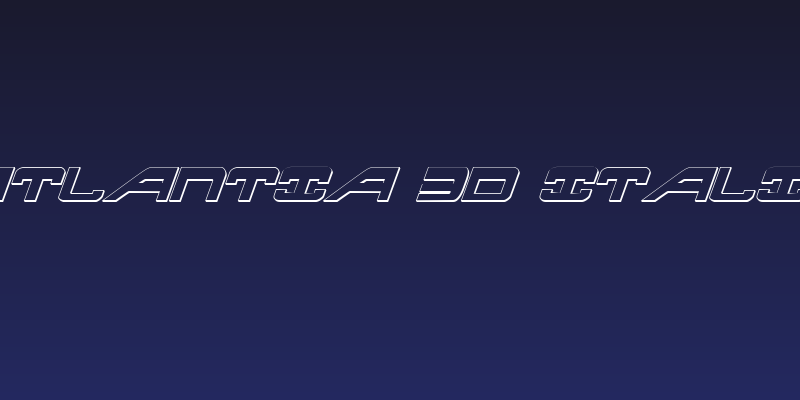 Atlantia 3D Italic Social Header