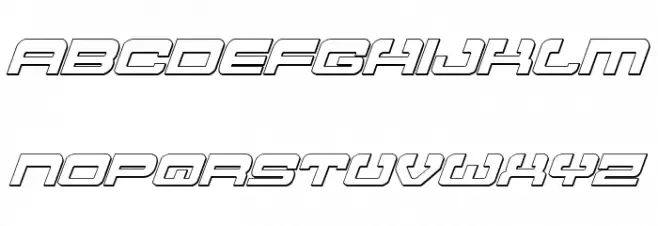 Atlantia 3D Italic Caratteri MINUSCOLO