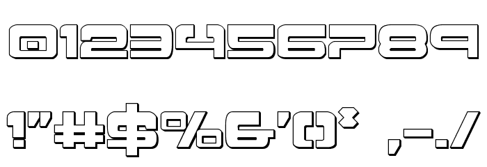 Atlantia 3D Regular Font OTHER CHARS