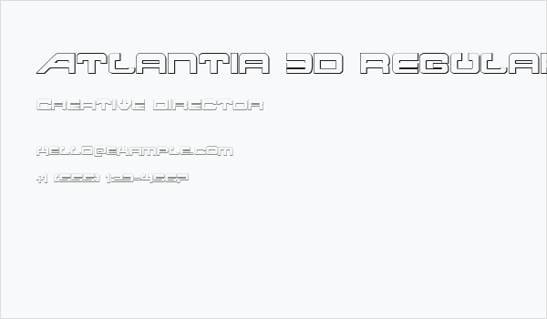 Atlantia 3D Regular Business Card