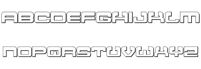 Atlantia 3D Regular Font LOWERCASE