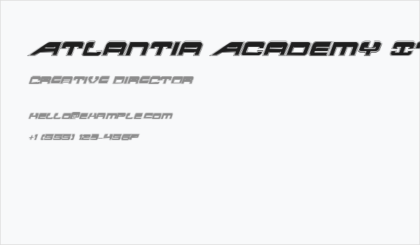 Atlantia Academy Italic Business Card