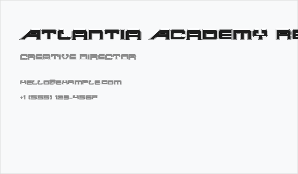 Atlantia Academy Regular Business Card