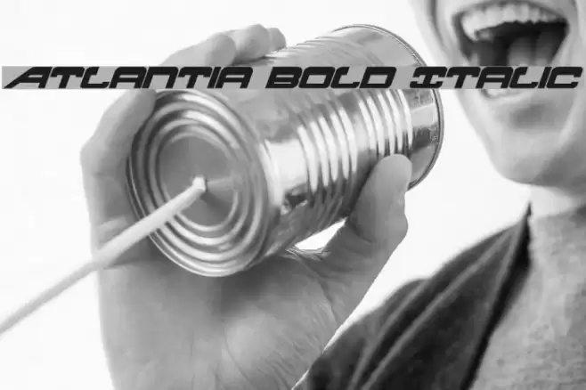 Atlantia Bold Italic Font examples