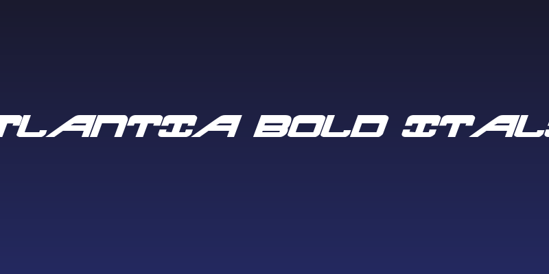Atlantia Bold Italic Social Header