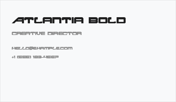 Atlantia Bold Business Card