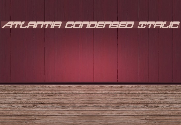 Atlantia Condensed Italic Font examples