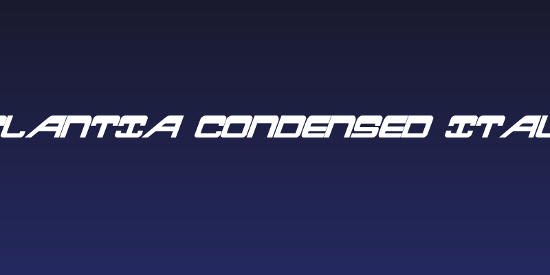 Atlantia Condensed Italic Social Header