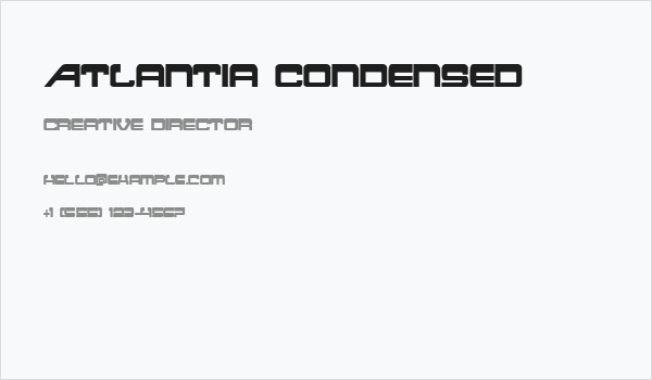 Atlantia Condensed Business Card