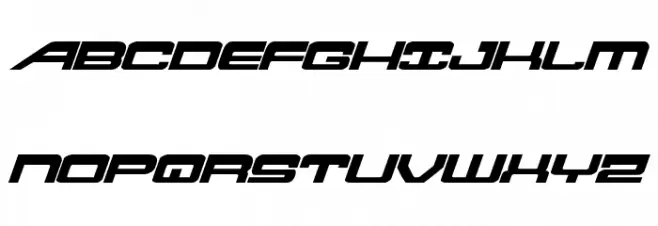 Atlantia Expanded Italic 字体 大写