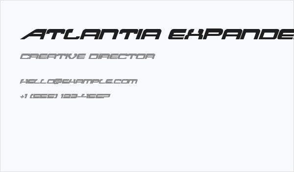 Atlantia Expanded Italic Business Card