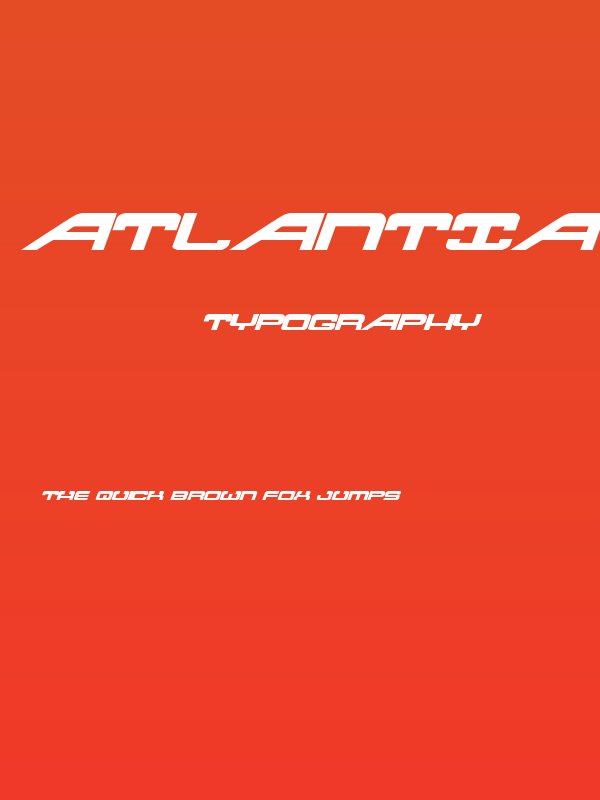 Atlantia Expanded Italic Poster
