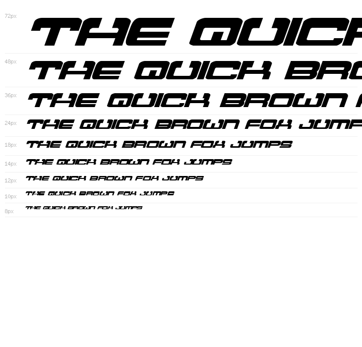 Atlantia Expanded Italic Waterfall