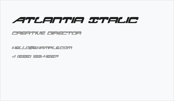 Atlantia Italic Business Card