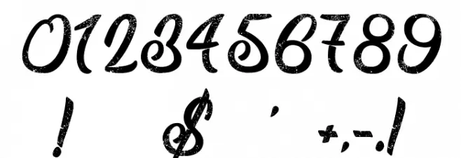 Atlantic Bentley フォント その他の文字