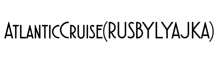 Atlantic Cruise(RUS BY LYAJKA)  Free Fonts Download